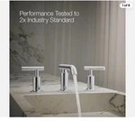 Kohler Purist K-14410-4-CP Widespread Bathroom Sink Faucet Drain Polished Chrome. Fixed Price $999.99.