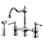 Houzer Lexington LEXBS-956 Polished Chrome Traditional Bridge Kitchen Faucet. Fixed Price $559.95.