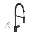Moen 5923EWBL Matte Black One-handle Pulldown Kitchen Faucet. Fixed Price $837.54.