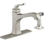 Kohler Kitchen Faucet W/ Side Sprayer Stainless Finish Rubicon R26581-VS. Fixed Price $50.00.