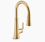 Kohler K-23764-2MB Tone Pull-down Kitchen Sink Faucet, Brushed Moderne Brass. Fixed Price $359.00.