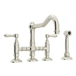 Rohl A1458LMWSPN-2 Bridge Faucet 1.5 Gpm Polished Nickel 4-HOLE Connection. Fixed Price $1928.97.