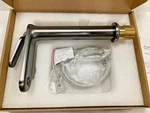 Aquaterior Bathroom Sink Faucet Single Handle Brushed Nickel, PO000498. Fixed Price $39.99.