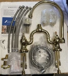Kingston Brass English County KS7792TALBS Tudor Bridge Kitchen Faucet. Fixed Price $240.00.