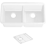 Kohler Cairn 33-1/2" Undermount Double Equal Bowl Neoroc Composite Kitchen Sink. Fixed Price $200.00.