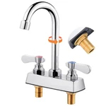 Iviga Commercial Bar Sink Faucet 2 HOLE4 Inch Center Deck Mount Hand. Fixed Price $120.46.