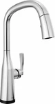 Delta Stryke TOUCH2O Pull-down Kitchen Faucet 9176-PR-DST Lumicoat Chrome Usa. Fixed Price $269.00.