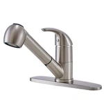 Kingo Home Modern Single Handle Stainless Steel Brushed Nickel Pull Out Sprayer. Fixed Price $68.95.