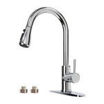 Allkorma Kitchen Faucet Pull Down Sprayer, High Arc Single Handle, 1/3 Hole. Fixed Price $94.79.