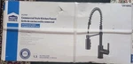 Project Source Commercial Style Kitchen Faucet Matte Black Finish 2916842. Fixed Price $88.29.