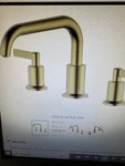 Glacier Bay Dorind 8 In. Widespread 2-HANDLE Bathroom Faucet Matte Gold. Fixed Price $99.99.
