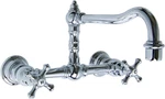 Pottery Barn Basile Faucet High Rise Wall Mount Kitchen Polished Chrome New. Fixed Price $499.99.