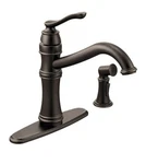 Moen Belfield 7245ORB 1-HANDLE Standard Kitchen Faucet W/ Side Sprayer In Bronze. Fixed Price $244.00.