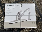 Homepointe 242101 Kitchen Faucet With Side Spray Bright Chrome Finish. Fixed Price $54.99.
