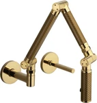 Kohler K-6228-C13-PGD Karbon Wall-mount Kitchen Faucet With Gold Tube, Pol.. Fixed Price $3999.00.