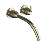New Kohler Falling Water Wall Mount Faucet - 10.25" Spout Polished Brass. Fixed Price $950.00.