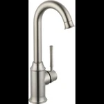 Hansgrohe Talis 14-INCH Tall 1-HANDLE Bar Faucet Stainless Steel Optic Dra. Fixed Price $189.99.