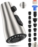 Stainless Steel Pull Down Spray Head Replacement With 15 Adapters, Nsf/ansi/can. Fixed Price $46.99.