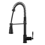 New Akdy KF0012 Commercial-style Spring Neck Kitchen Faucet Matte Black. Fixed Price $89.99.