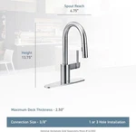 Moen 5965 Align 1.5 Gpm Hole Pull Down Bar Faucet - Spot Resist Stainless. Fixed Price $419.99.