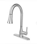 Flow Classic Series Single-handle Standard Kitchen Faucet Brushed Nickel. Fixed Price $45.00.