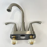 Daweier 2-HANDLE Brushed Nickel Bathroom Vanity Sink Lavatory Faucet. Fixed Price $102.00.