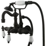 Kingston Brass CC1011T Vintage Wall Mounted Clawfoot Tub Filler - Bronze. Fixed Price $692.22.