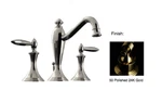 Luxury Brand Santec 2520LA Lear Widespread Lavatory Faucet In Polished 24K Gold. Fixed Price $315.00.