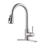 Wowow Kitchen Faucet, Pull Down Sprayer, Sus 304 Stainless Steel, Water Modes. Fixed Price $84.39.