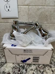 Delta H669SS Orleans Roman Shower Faucet Handles Levers Satin Stainless 2 Large. Fixed Price $39.00.