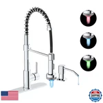 Casavilla Kitchen Faucet Led Light Chrome Soap Dispenser For. Fixed Price $126.65.