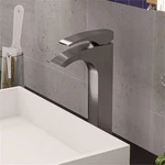 Pemberly Row Tall Brushed Nickel Single Lever Bathroom Faucet. Fixed Price $370.81.