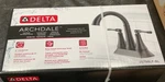 Delta Bathroom Faucet Matte Black Centerset 25798LF-BL $150. Fixed Price $75.00.