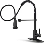 Black Kitchen Faucet With Pull Down Sprayer Stainless Steel Single Handle. Fixed Price $74.08.