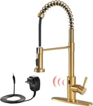 Gold Touchless Kitchen Faucet With Ac Adapter, Smart Motion Sensor Hands Free Si. Fixed Price $532.83.