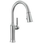 Delta Renaldi Kitchen Faucet With Pull Down Sprayer Brushed Nickel Sink. Fixed Price $187.60.