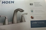 Moen 84504SRN Lindor Brushed Nickel Widespread Bathroom Sink Faucet - 16 In.. Fixed Price $129.99.