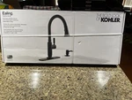 New Kohler Ealing Matte Black Single Handle Pulldown Kitchen Faucet R28703-SD-BL. Fixed Price $129.92.