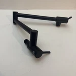 Black Pot Filler Faucet With Heat-resistant Cartridge & Swing Arm Design. Fixed Price $54.99.