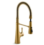 Kohler K-24662-2MB Tempered Semi-pro Pull Down Kitchen Sink Faucet Brushed Brass. Fixed Price $535.00.