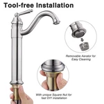 13" Vessel Sink Faucet Vanity Basin Mixer Tap Single Handle Brushed Bathroom. Fixed Price $74.90.