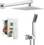 Sr Sun Rise Shower Faucet Set Bathroom Square Rain Head 10 Inches Nickel. Fixed Price $89.99.