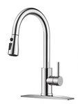 Forious Kitchen Faucet With Pull Down Sprayer Brushed Nickel FF0023C. Fixed Price $45.00.
