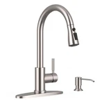 Wewe Kitchen Faucet With Soap Dispenser Pull Down Sprayer, Rv Single Hand.... Fixed Price $109.87.