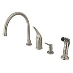 Kingston Brass KB828K8 Chatham Single Lever Handle Kitchen Faucet Sprayer Soap. Fixed Price $330.19.