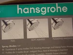Hansgrohe Club 100 Showerhead 04500820 3-JET, 2.0 Gpm In Brushed Nickel. Fixed Price $85.00.