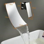 Modern Waterfall Bathroom Sink Faucet Widespread Wall Mount Mixer Tap. Fixed Price $36.95.
