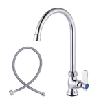 Wowow Brass Single Handle Deck Mount Standard Kitchen Faucet Polished Chrome. Fixed Price $19.99.