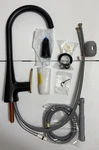 Moen S7235BL Sinema Transitional Pull Down Kitchen Bar Faucet Black /gold Lever. Fixed Price $235.55.