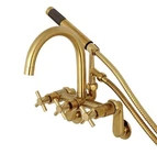 Kingston Brass AE8157DX Wall Mount Tub Filler With Hand Shower Brushed. Fixed Price $89.99.